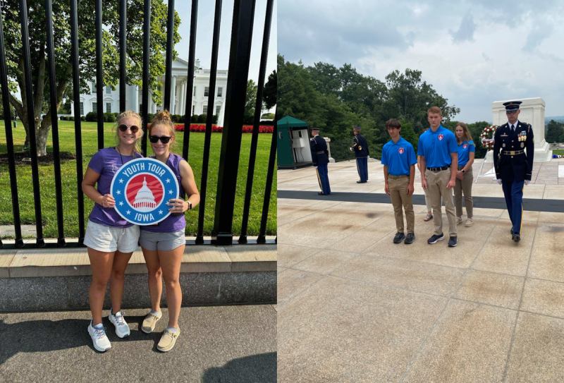 Youth tour reps at the White House and Arlington Cemetery