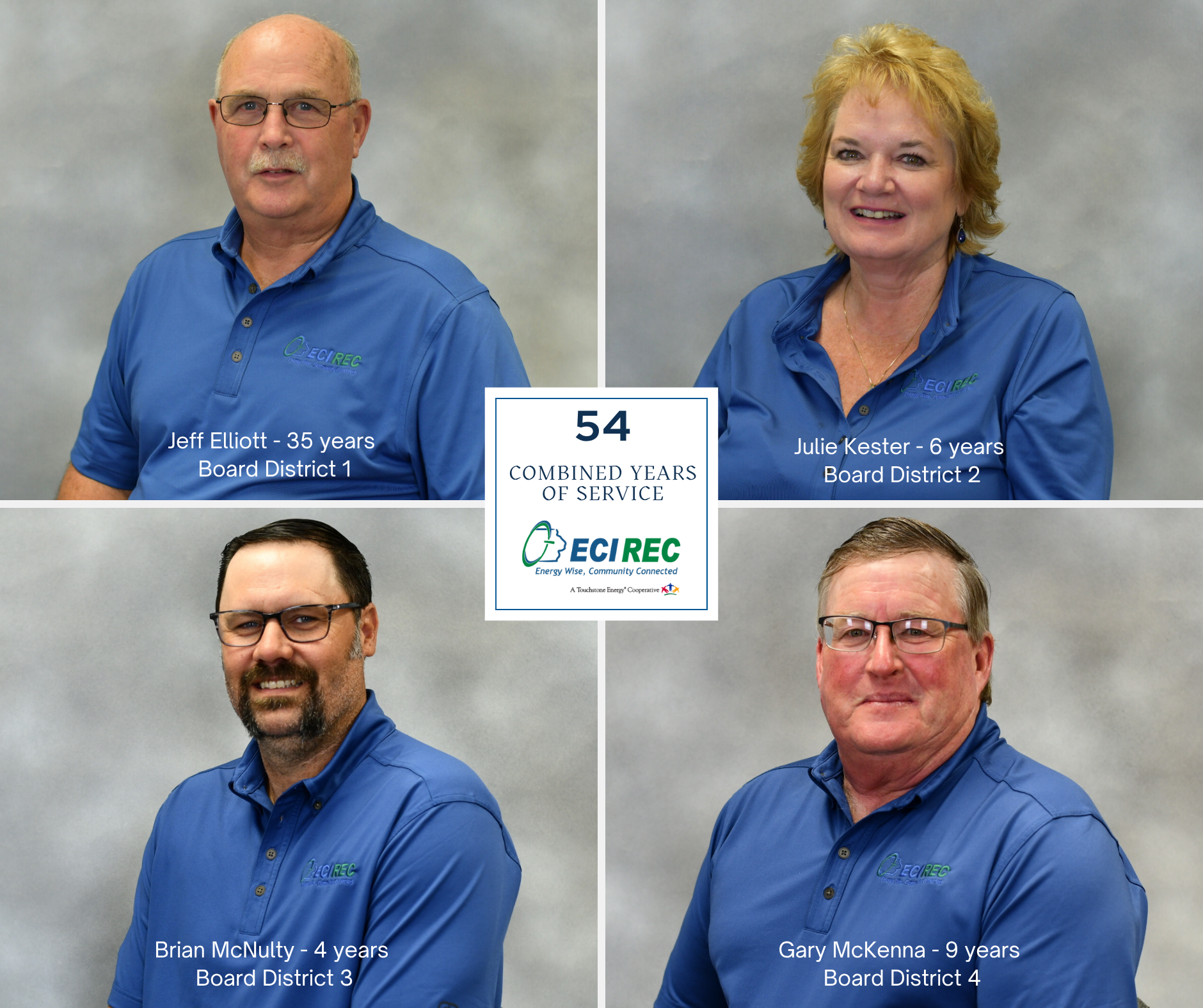 ECI REC Director photos with their information and years of service