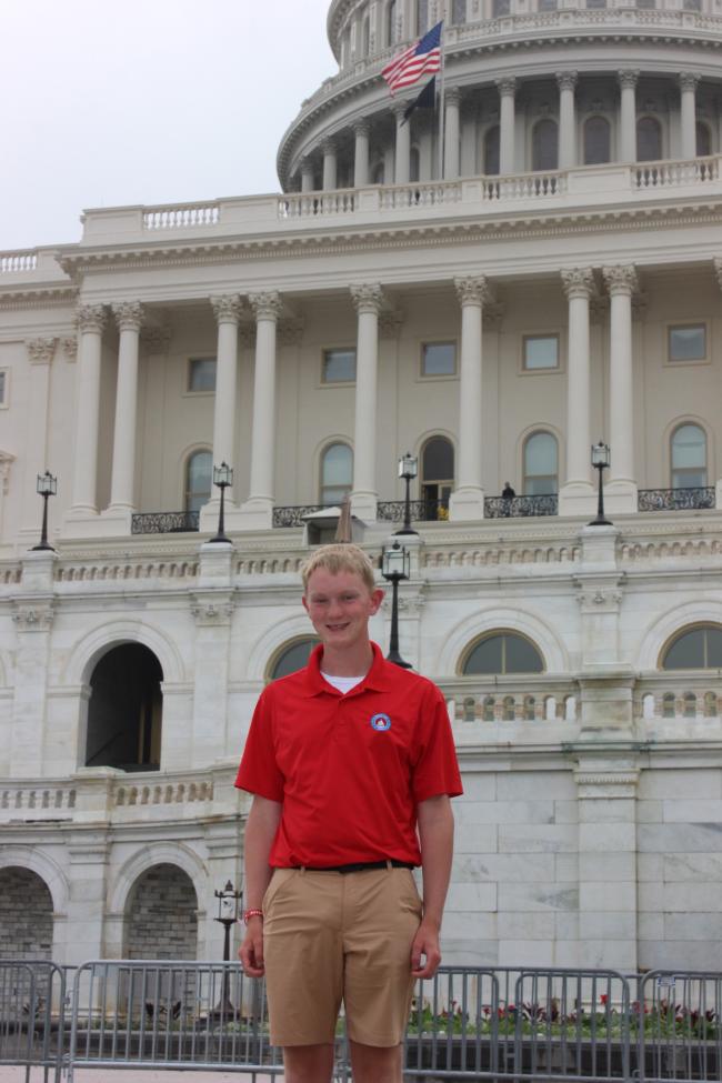 Ranger Reed in front of the U.S. Capitol